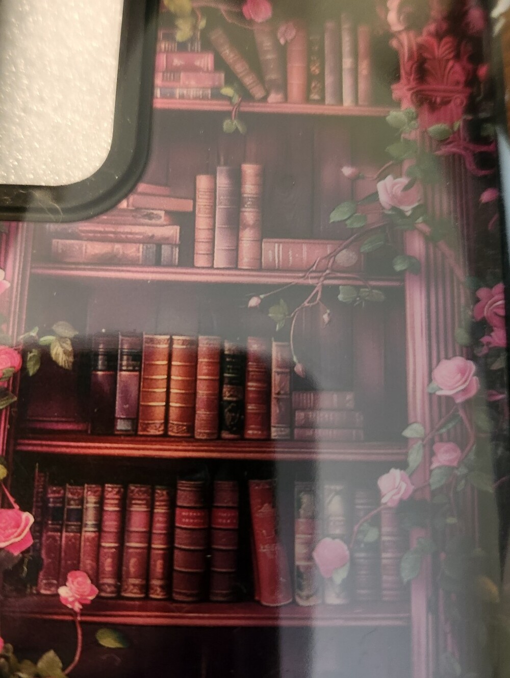 Galaxy S22 Plus Phone Backimg Case, No Front. Purple, Bookshelf With Books - Picture 2 of 3